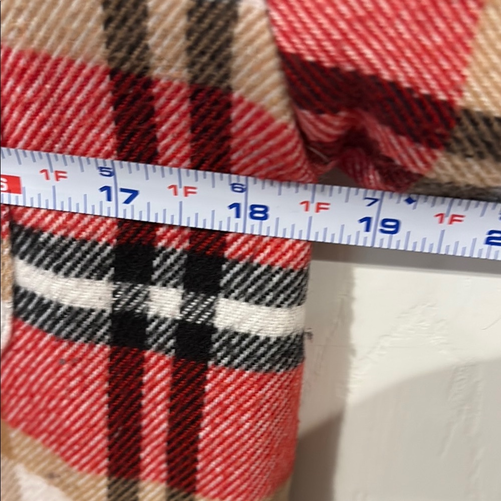 No Boundaries Red and Cream Plaid Button Shirt - Picture 5 of 6